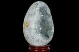 Crystal Filled Celestine (Celestite) Egg Geode - Madagascar #98772-2